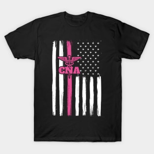 CNA American Flag USA Pink Symbol T-Shirt